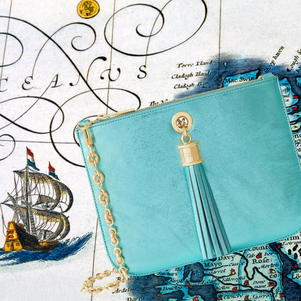 Map with Sarah Haran bag