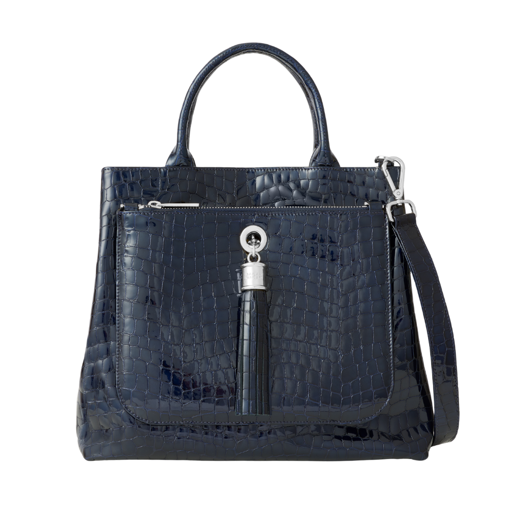 Navy Croc / Silver
