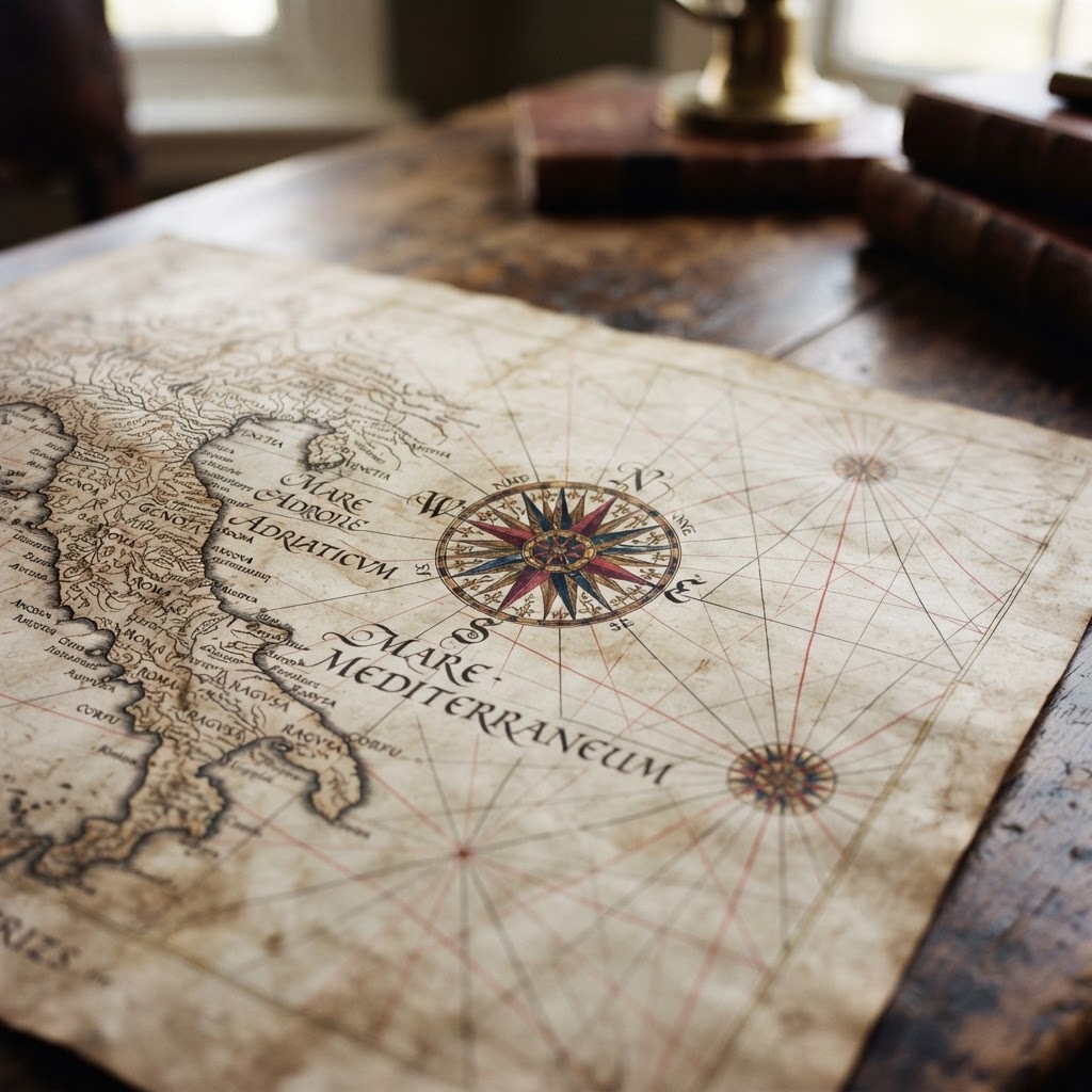 The Cartographer's Gaze: Navigating the Sublime Aesthetics of Ancient Sea Charts