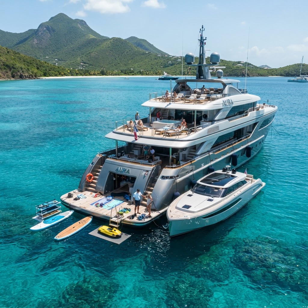 Tender and water toy guide: what to expect on different size charter yachts