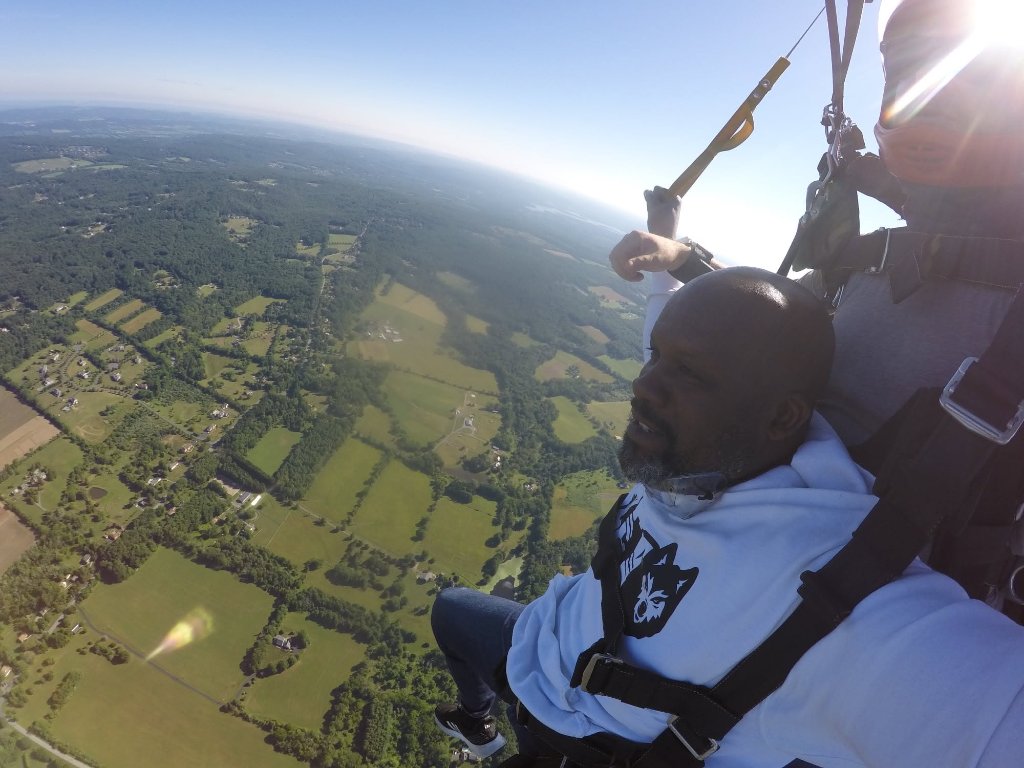 C.W. Zev skydiving — living the message