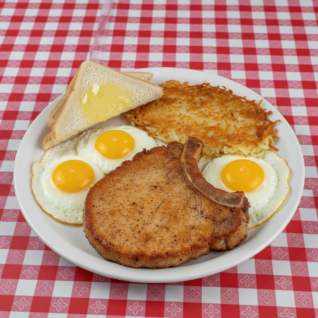 Pork Chop Breakfast