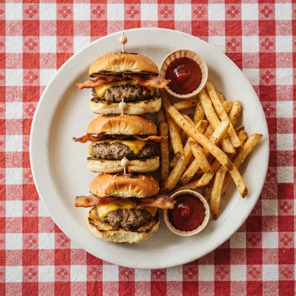 Bacon Cheeseburger Sliders (3)