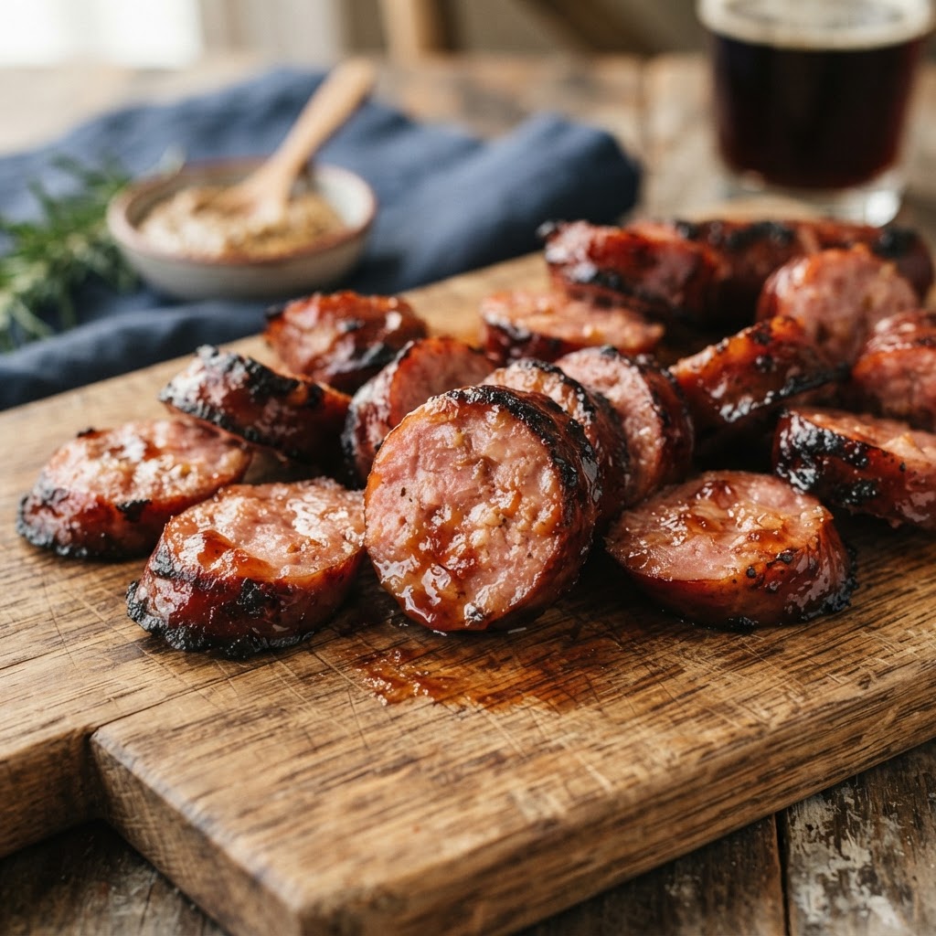 Sliced BBQ Sausage