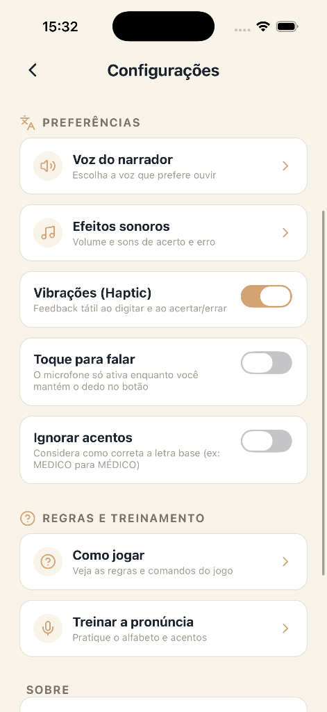 Configurações