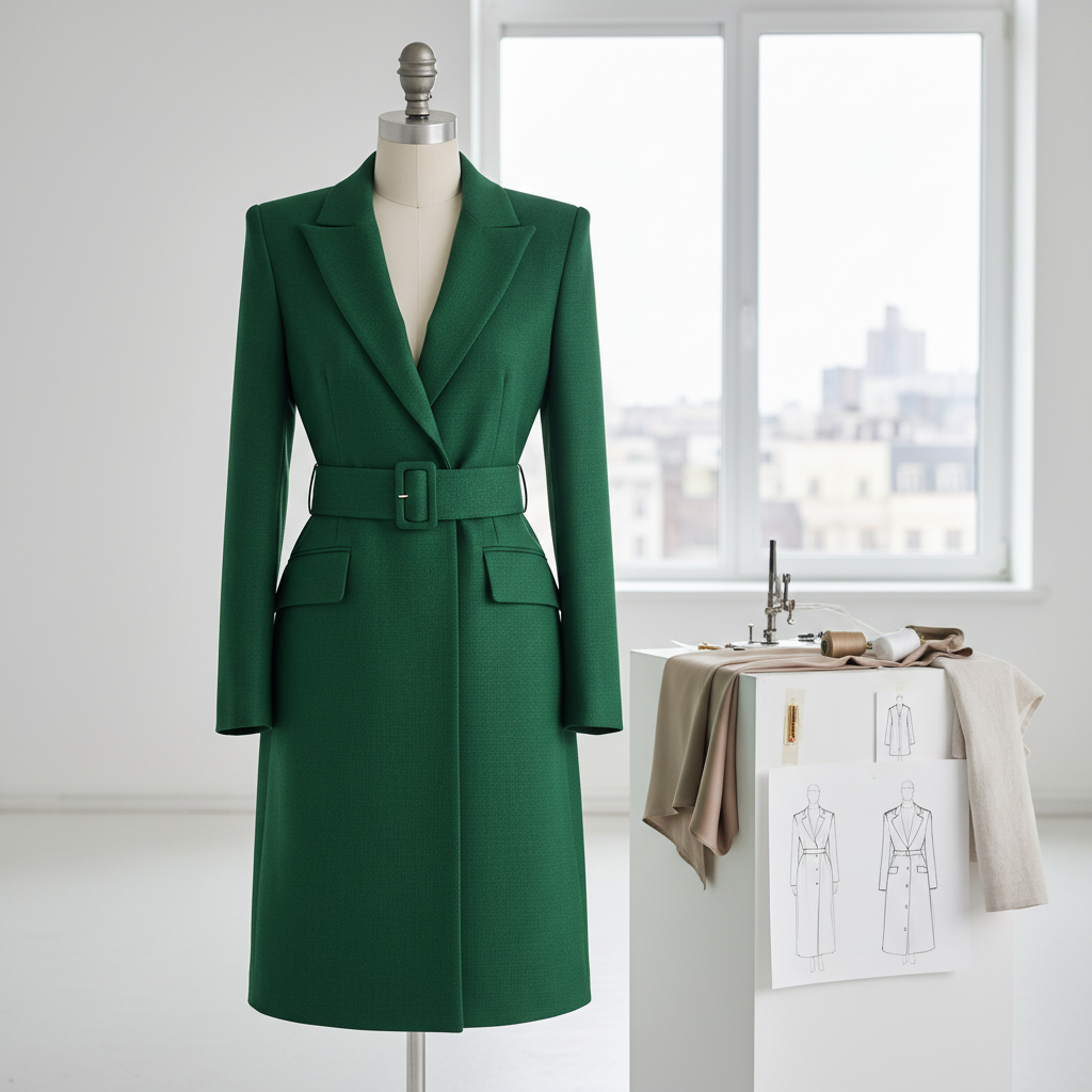 Women's Forest Green Blazer Dress