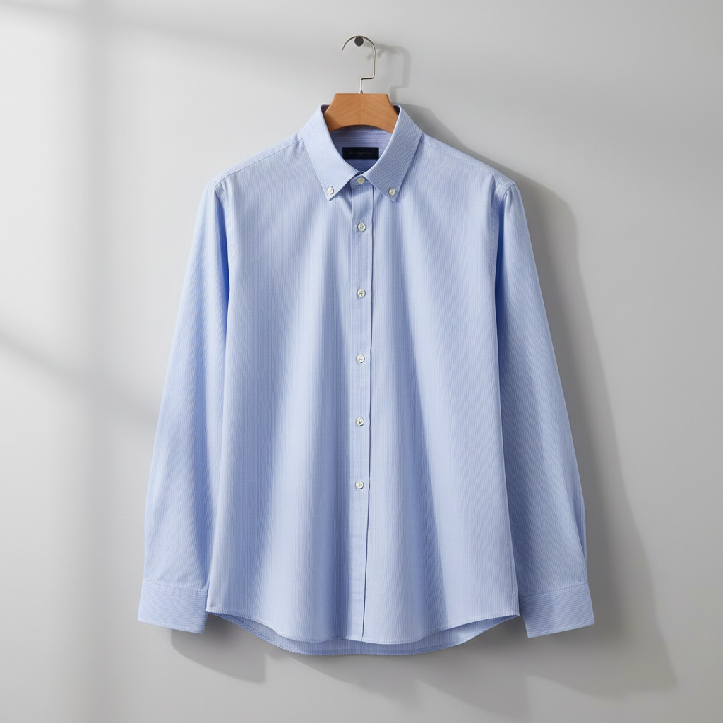 Men's Blue Pinstripe Oxford Shirt