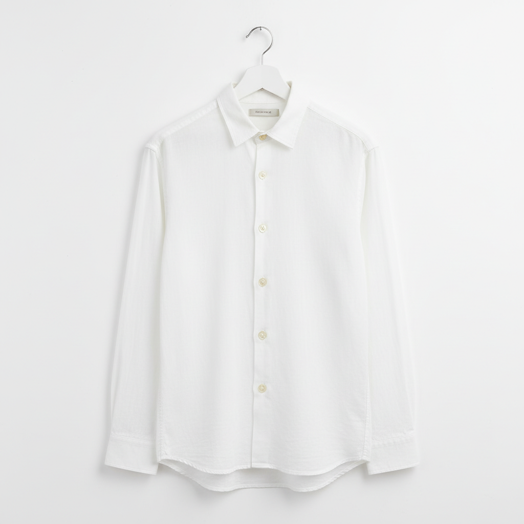 Men's Organic Cotton Relaxed Shirt — Washed White