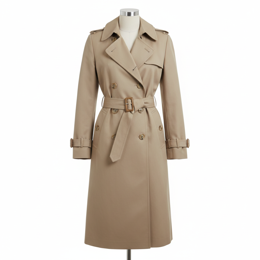 Women's Stone Beige Trench Coat