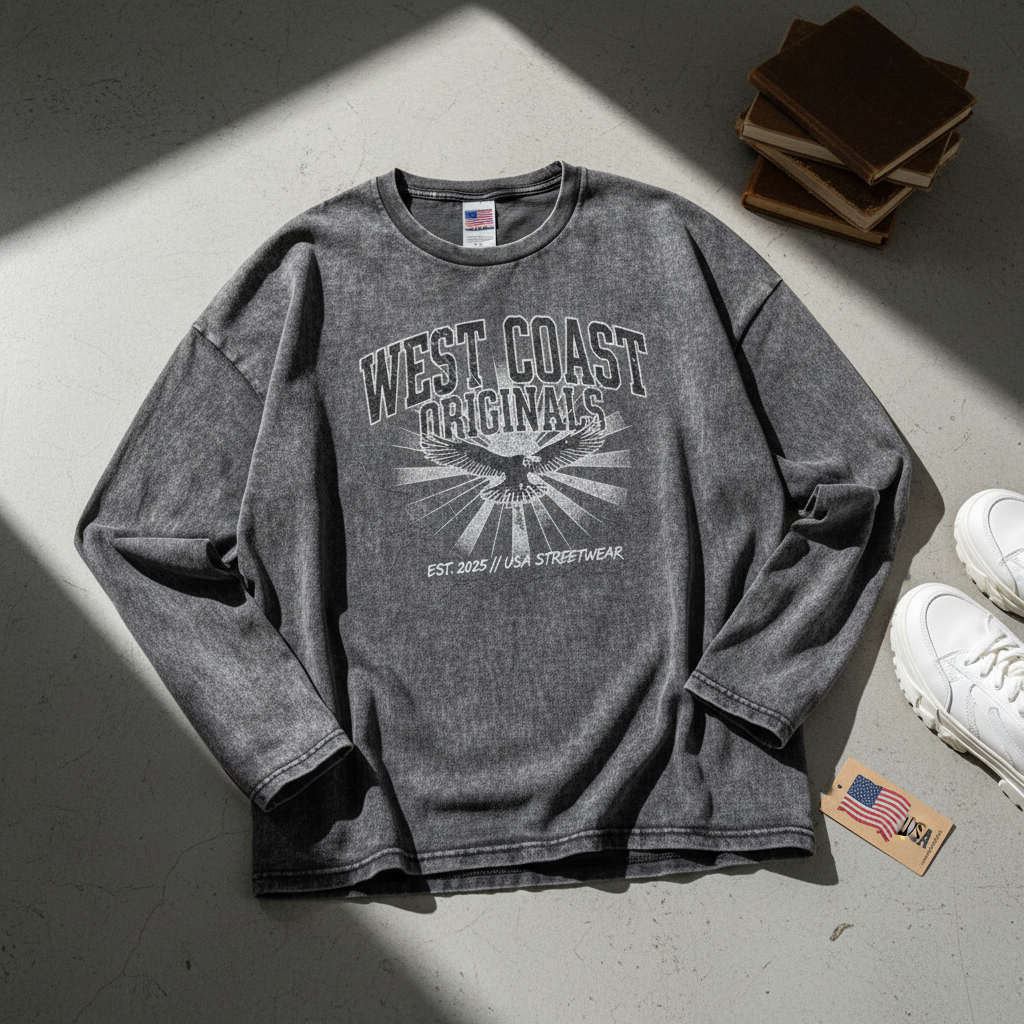 Acid-Washed Oversized Graphic Tee