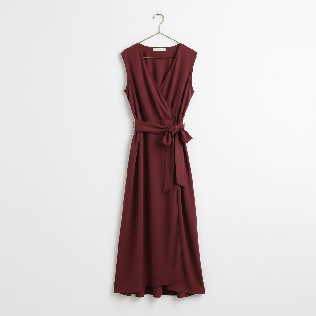 Women's Elegant Midi Wrap Dress