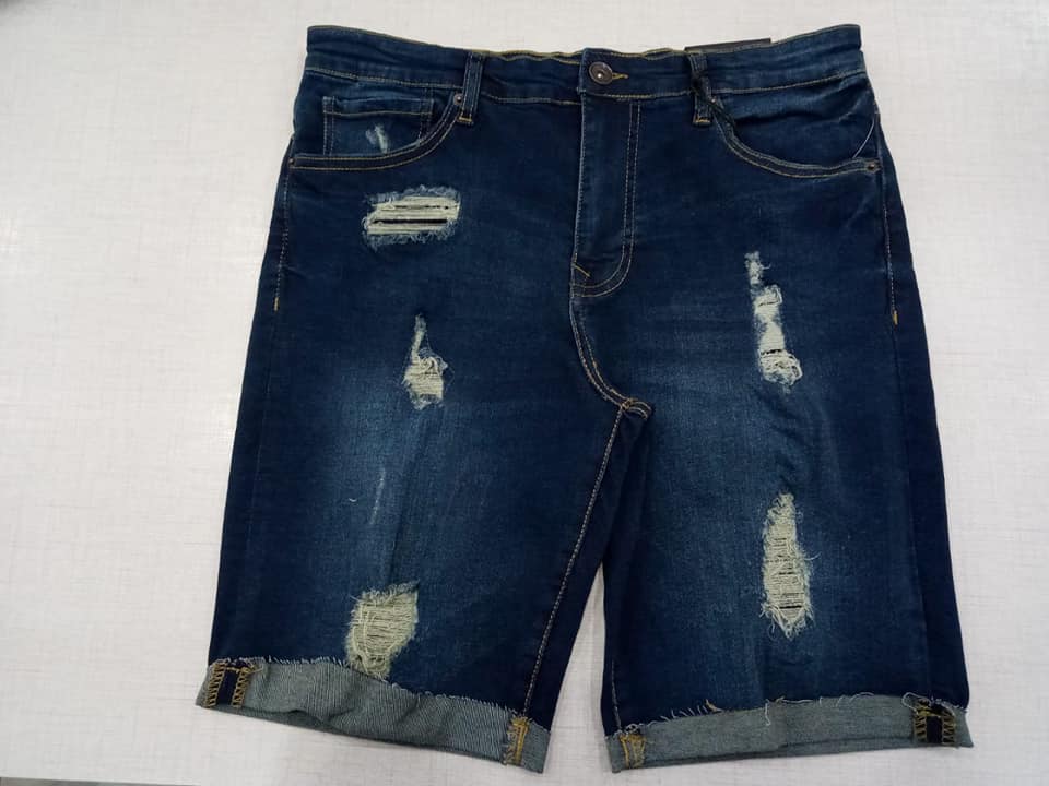 Distressed Denim Shorts