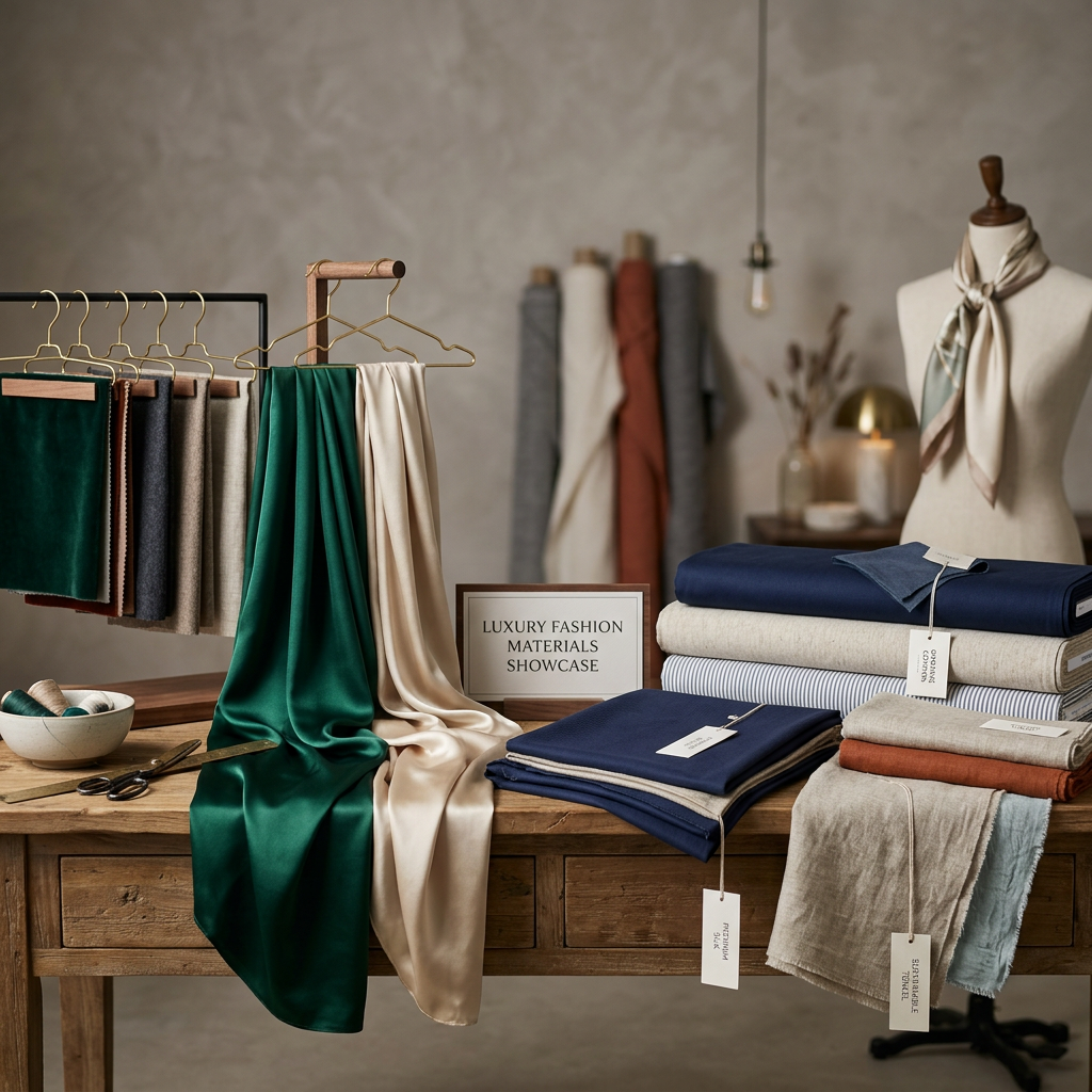 Premium fabrics and materials for garment manufacturing