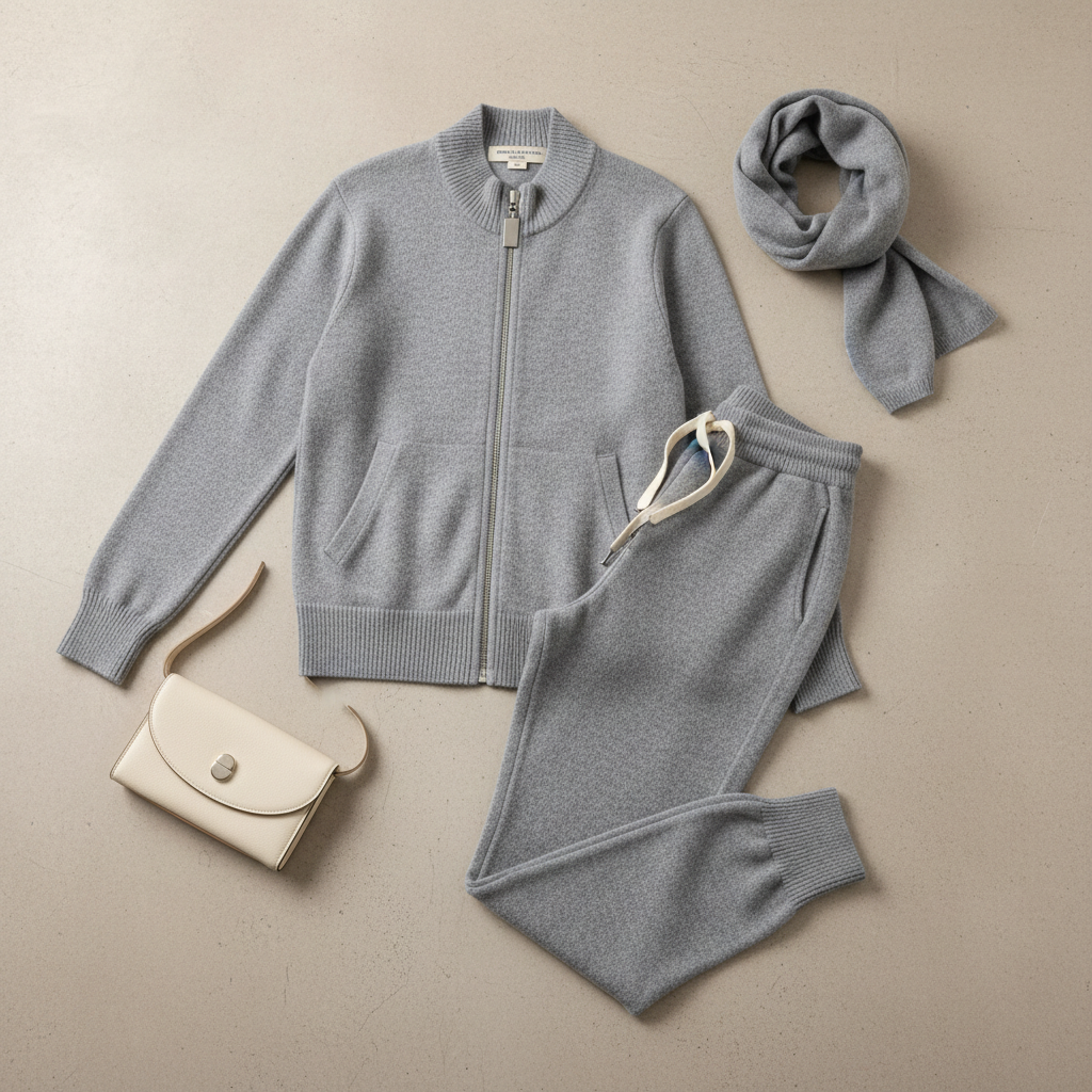 Women's Kashmir Track Set — Heather Grey