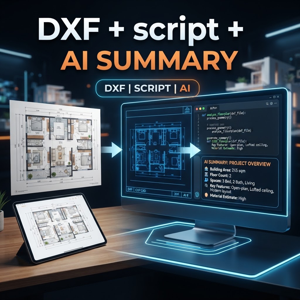 DXF + Script + AI Summary