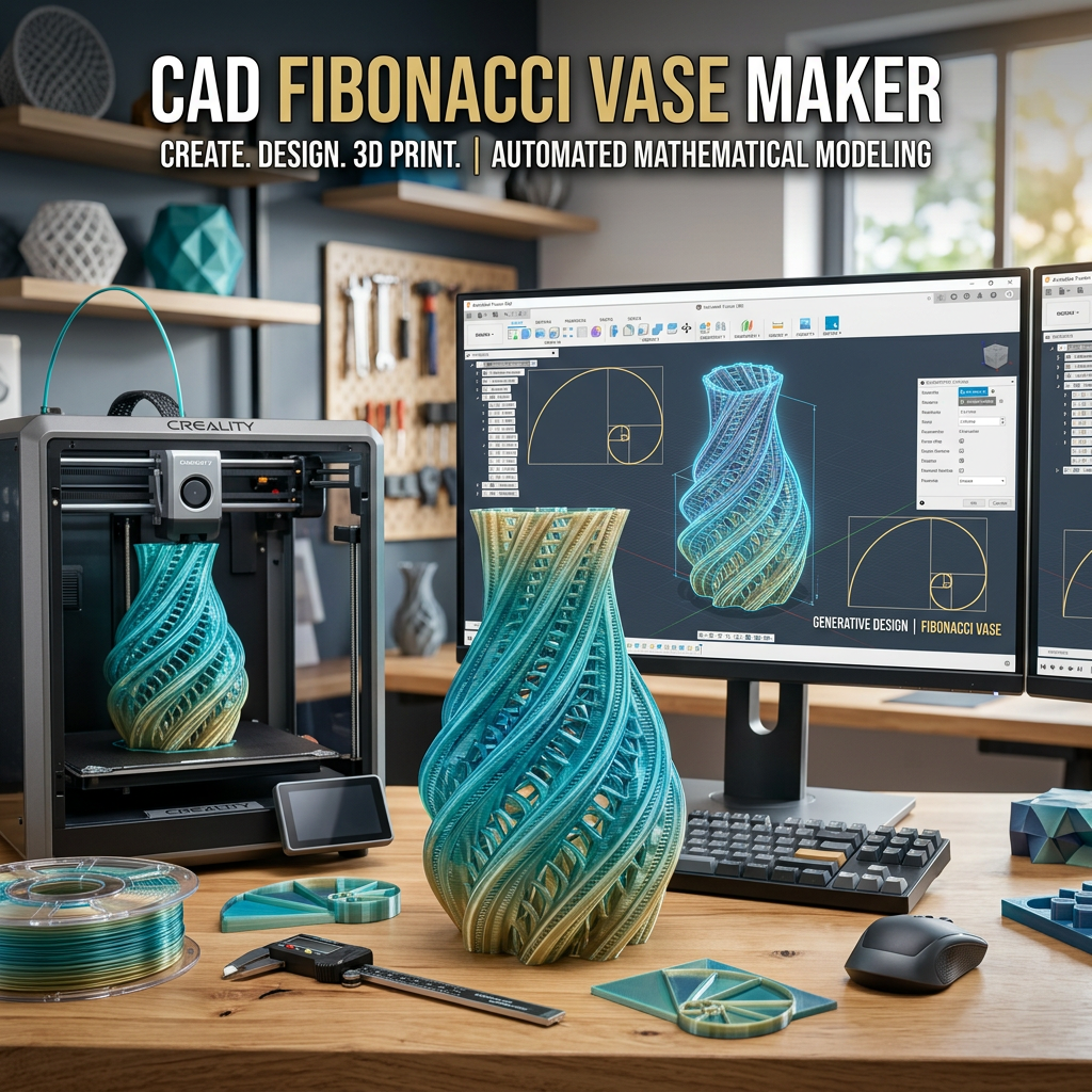 CAD FIBONACCI VASE MAKER 