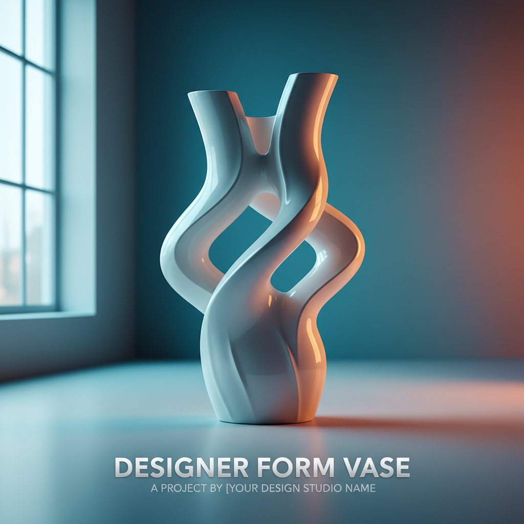  Designer form vase 