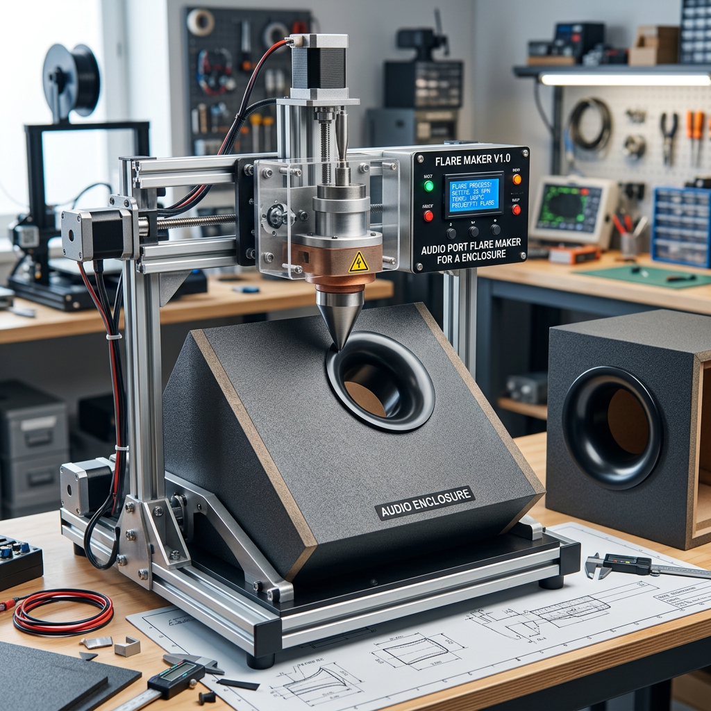 AUDIO PORT FLARE MAKER FOR A ENCLOSURE