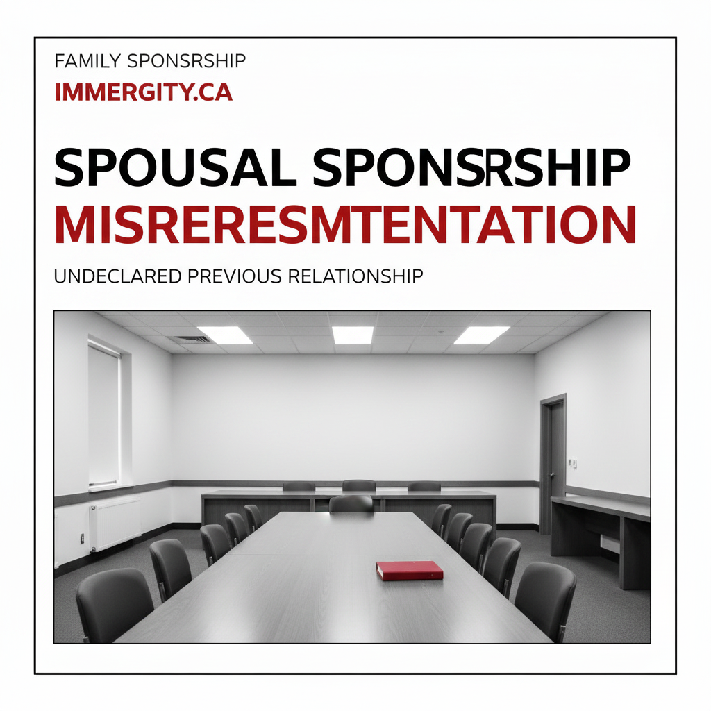 Spousal sponsorship refused — undeclared previous relationship misrepresentation IRCC interview — IMMERGITY Immigration Consultant