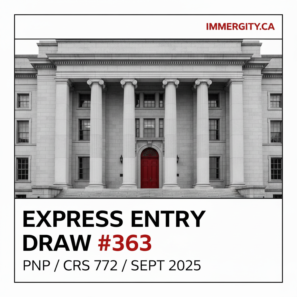 Express Entry Draw #363 PNP CRS 772 September 2025