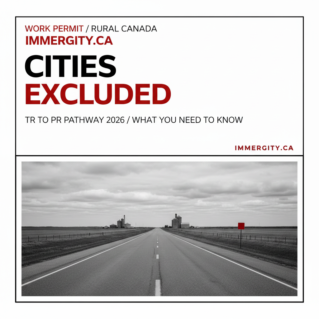 Canada TR to PR Pathway 2026 — Major Cities Excluded — IMMERGITY Immigration Consultant
