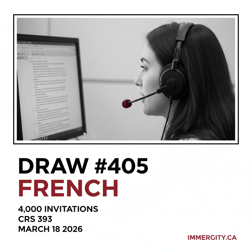 Express Entry Draw #405 French Language Proficiency — 4,000 Invitations, CRS 393, March 18 2026