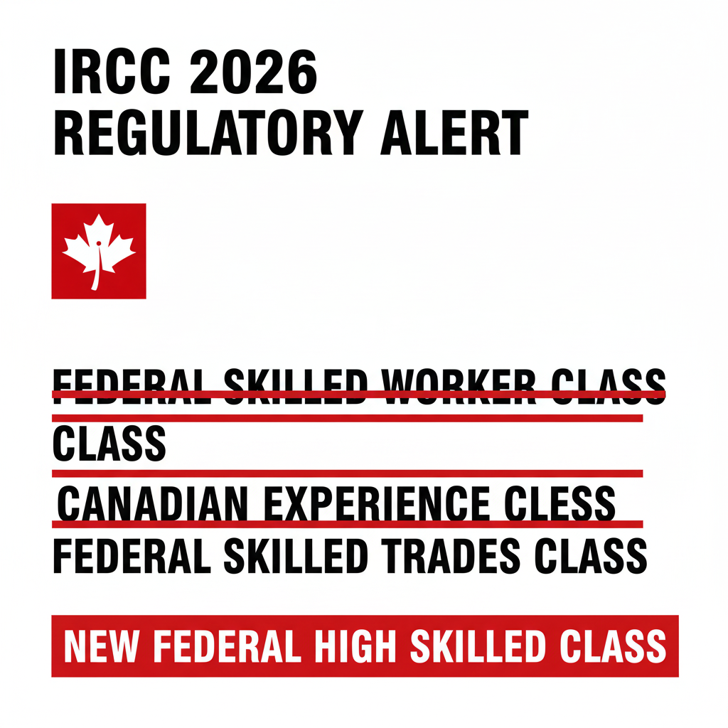 IRCC 2026 proposes to repeal Federal Skilled Worker Canadian Experience Class Federal Skilled Trades and introduce new Federal High Skilled Class — IMMERGITY RCIC analysis