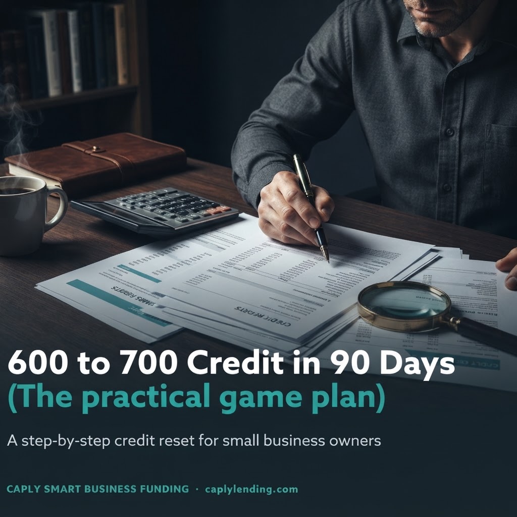 How to improve a business owner's credit score from 600 to 700