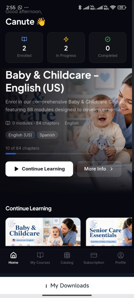 Netflix-Style Offline Learning for Caregivers Worldwide