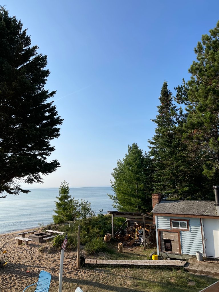 Sauna swimming on Lake Superior