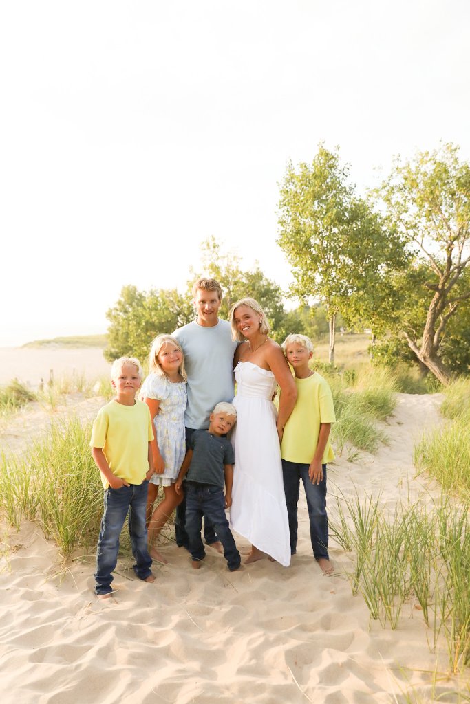 Our Finnish family on the beach