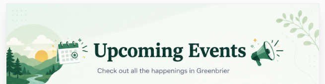 Upcoming Events banner