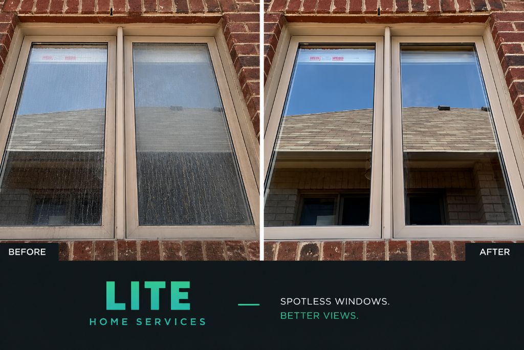 Before and after Window Cleaning in Mason