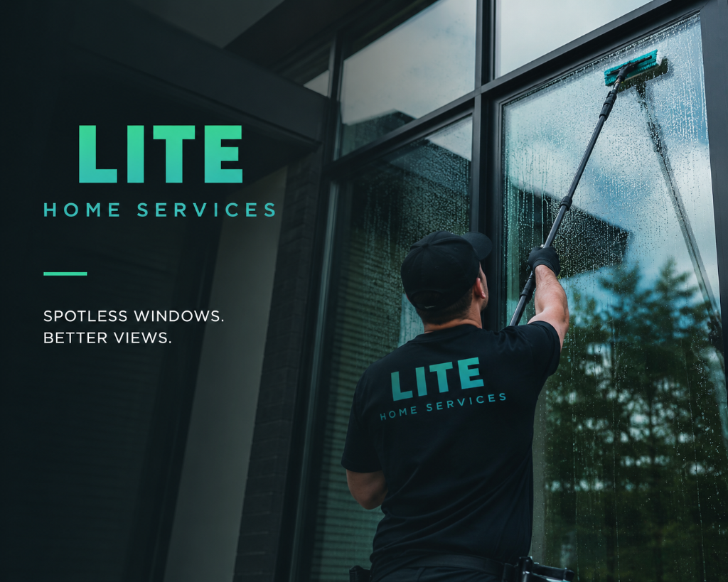 Professional window cleaning service by Lite Home Services