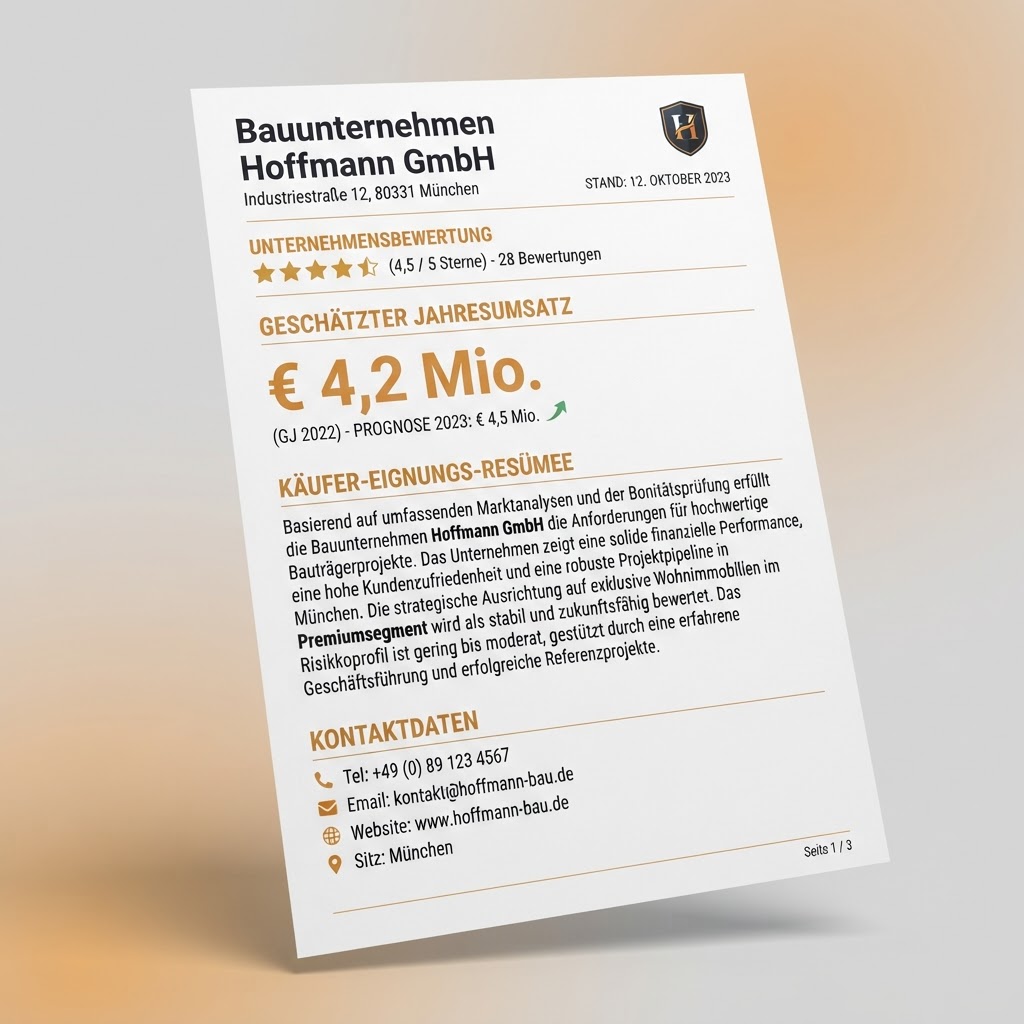LeadQuero Premium-Analyse als PDF mit Sternen-Bewertung und Käufer-Eignungs-Resümee