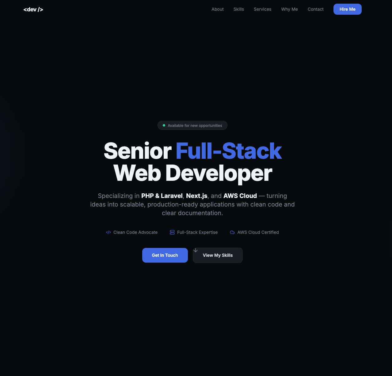 dev-template-1 template preview