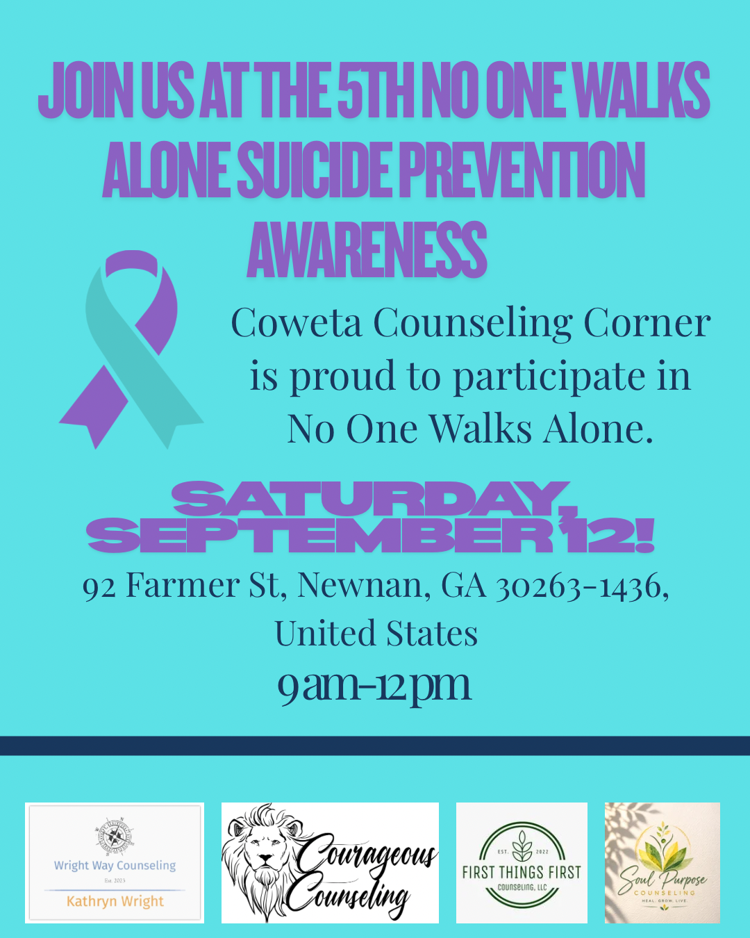 No One Walks Alone flyer