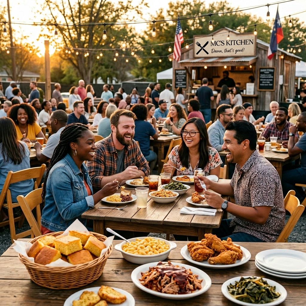 Southern comfort food with cornbread