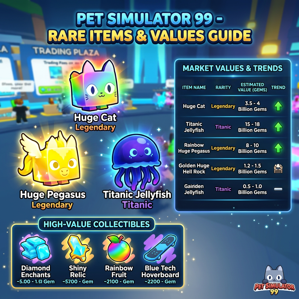 Pet Simulator 99 Rare Items & Values