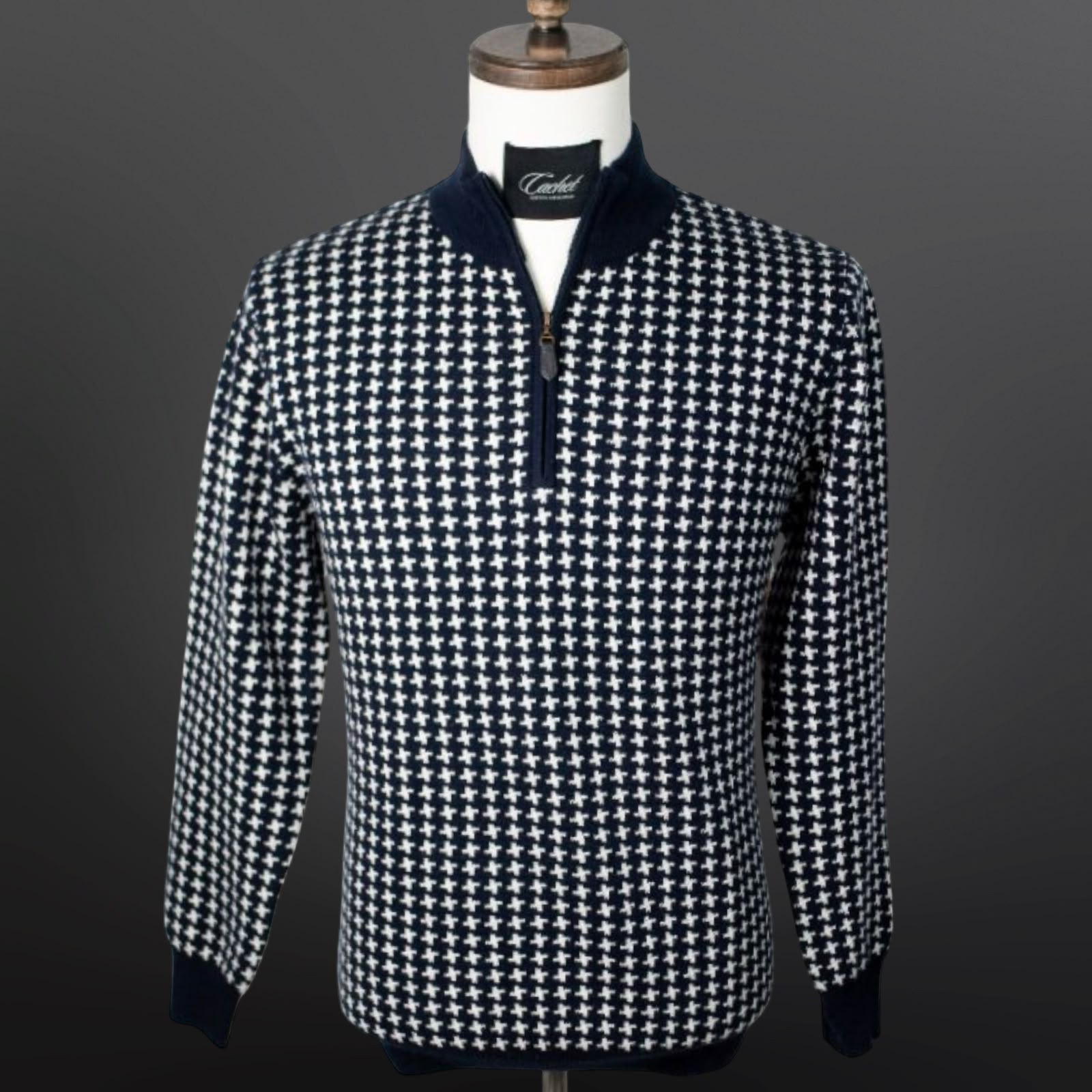 The Houndstooth Quarter Zip - Main