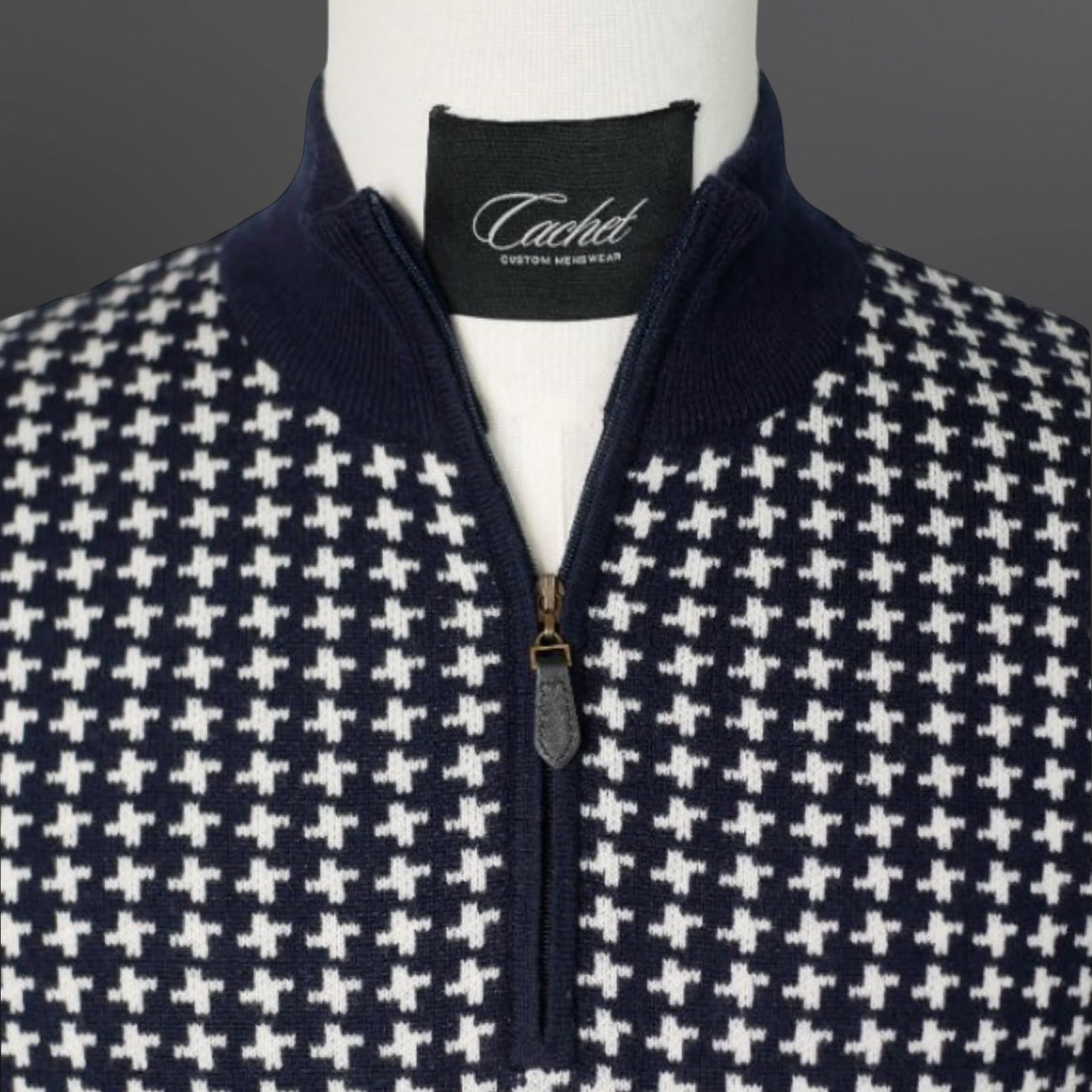 The Houndstooth Quarter Zip - Detail 2