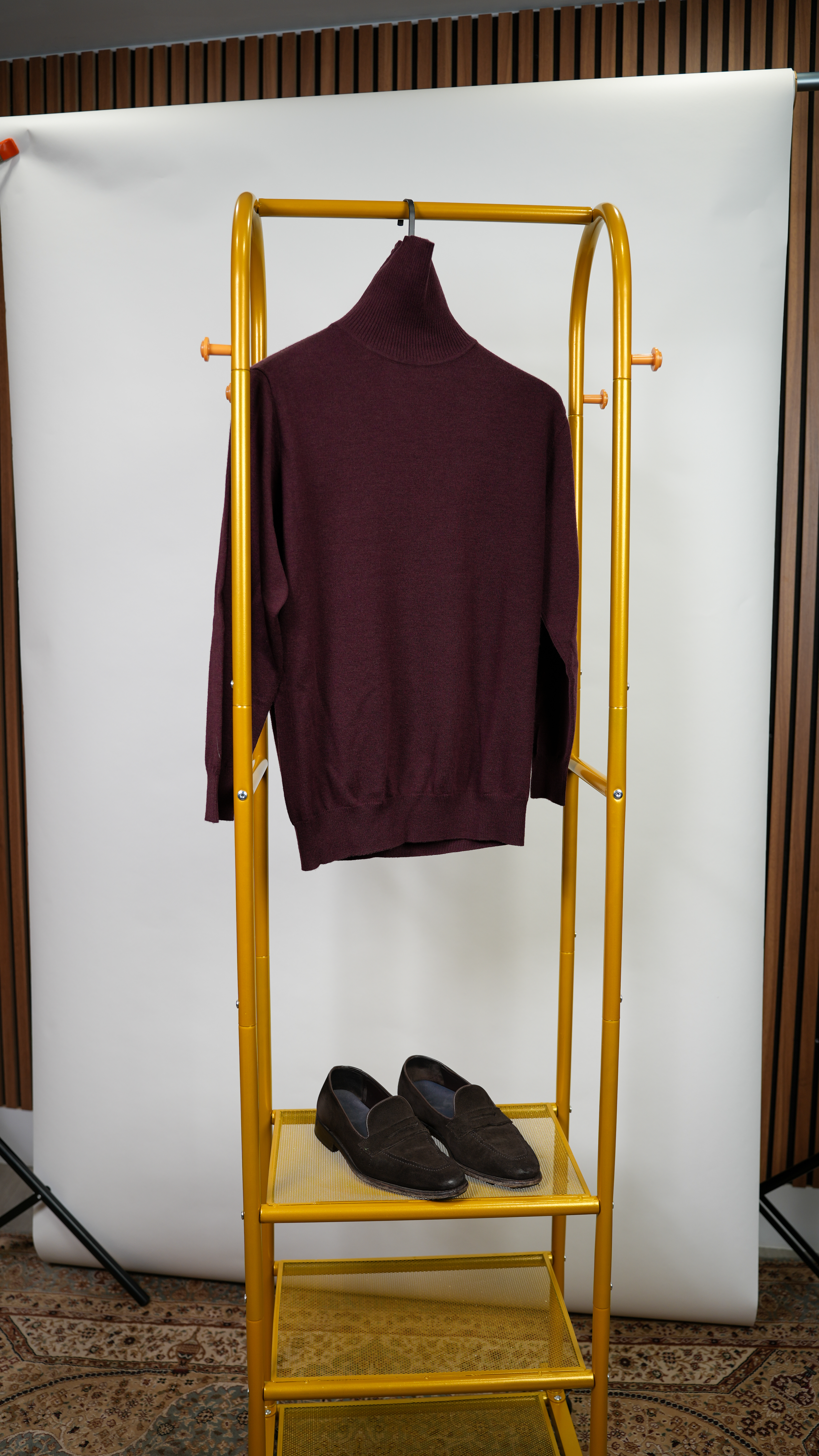 The Burgundy Wool Turtleneck - Main