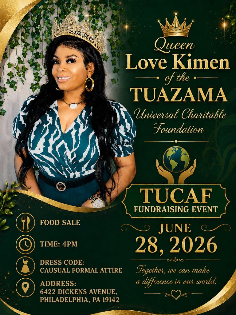 TUCAF Fundraising Event — Queen Love Kimen — June 28 2026