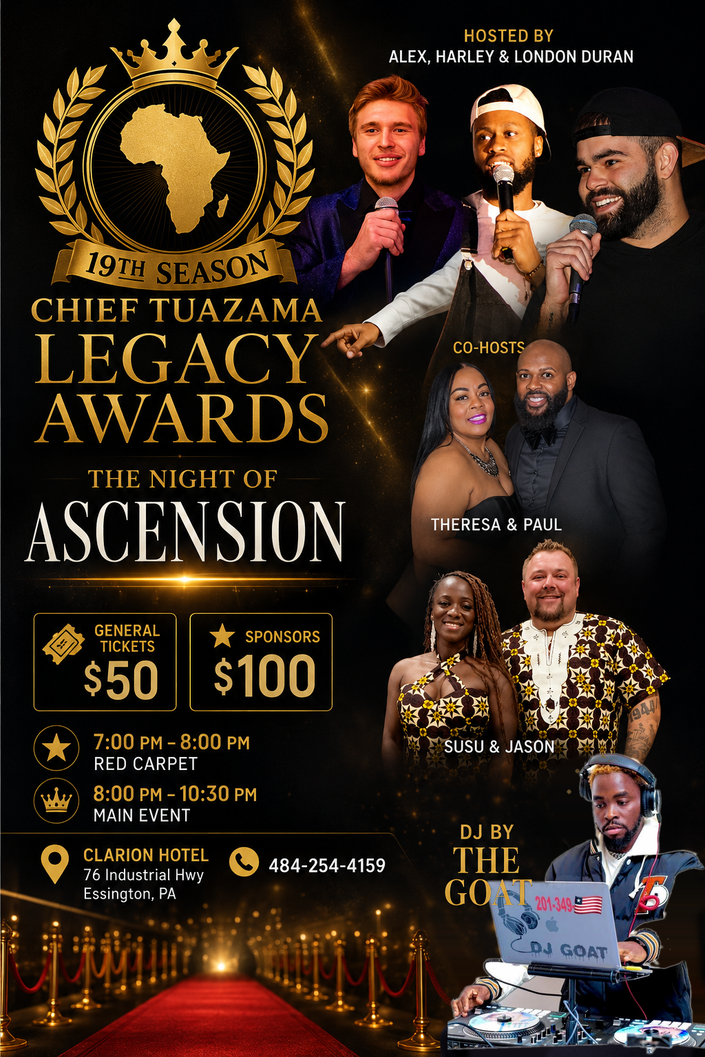 Chief Tuazama Legacy Awards 2026 — The Night of Ascension — official flyer