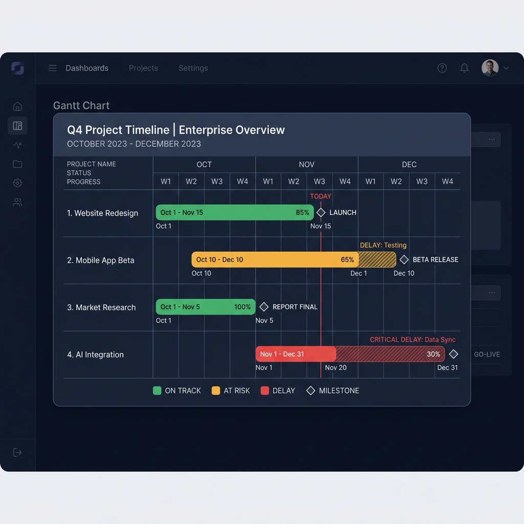 Gantt & Delay Tracker