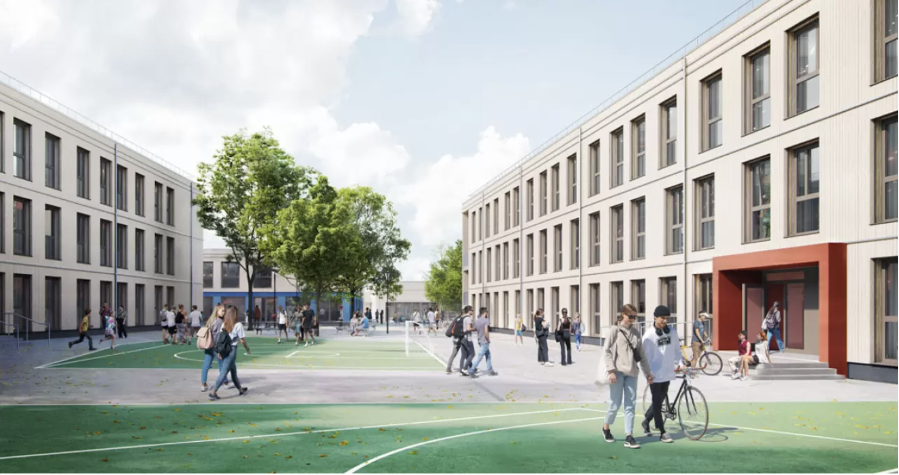 Europaschule Köln – ABS Bayenthal, Innenhof