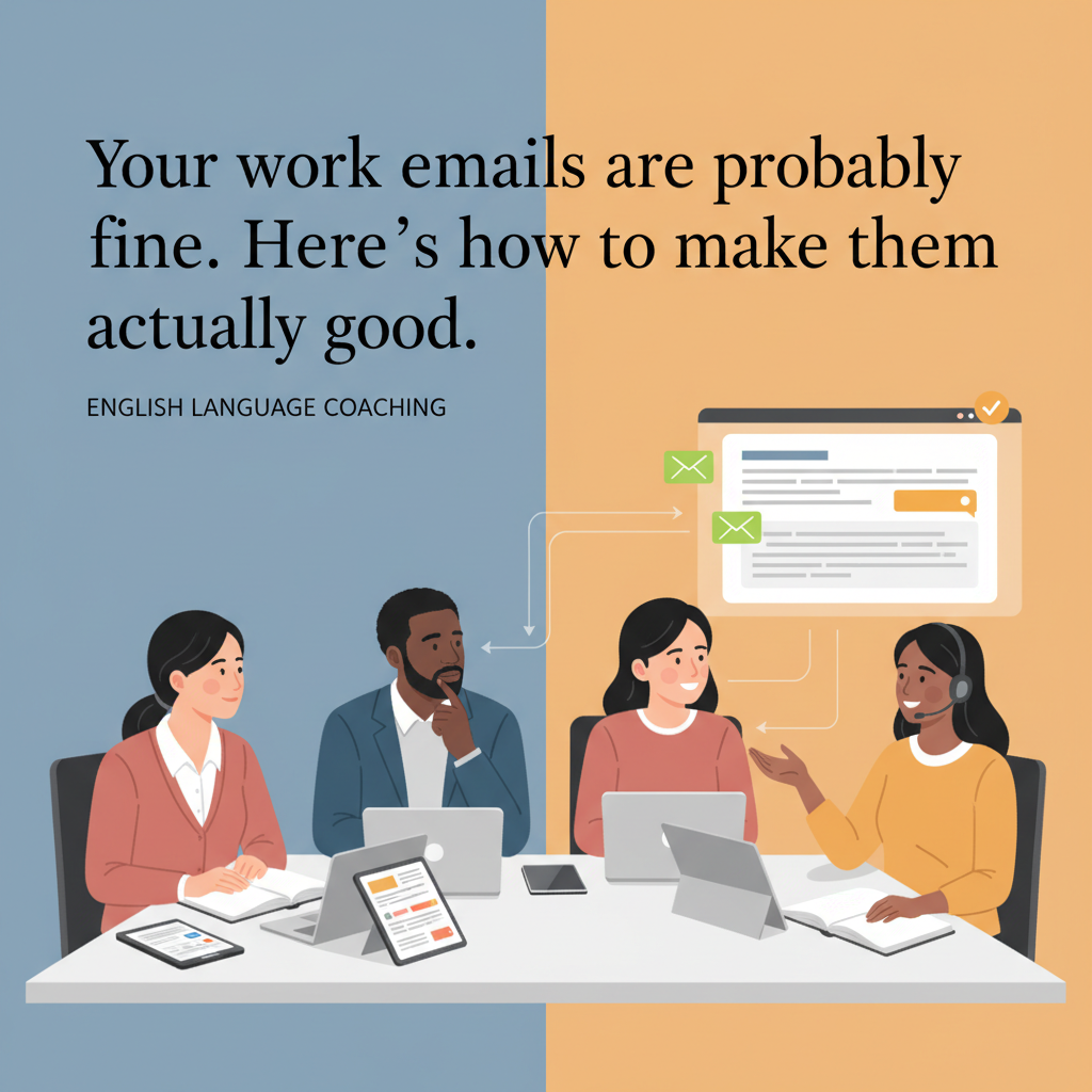 Your work emails are probably fine. Here's how to make them actually good.