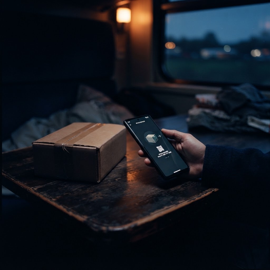 A candid phone photo of a customer repacking an ecommerce order at home