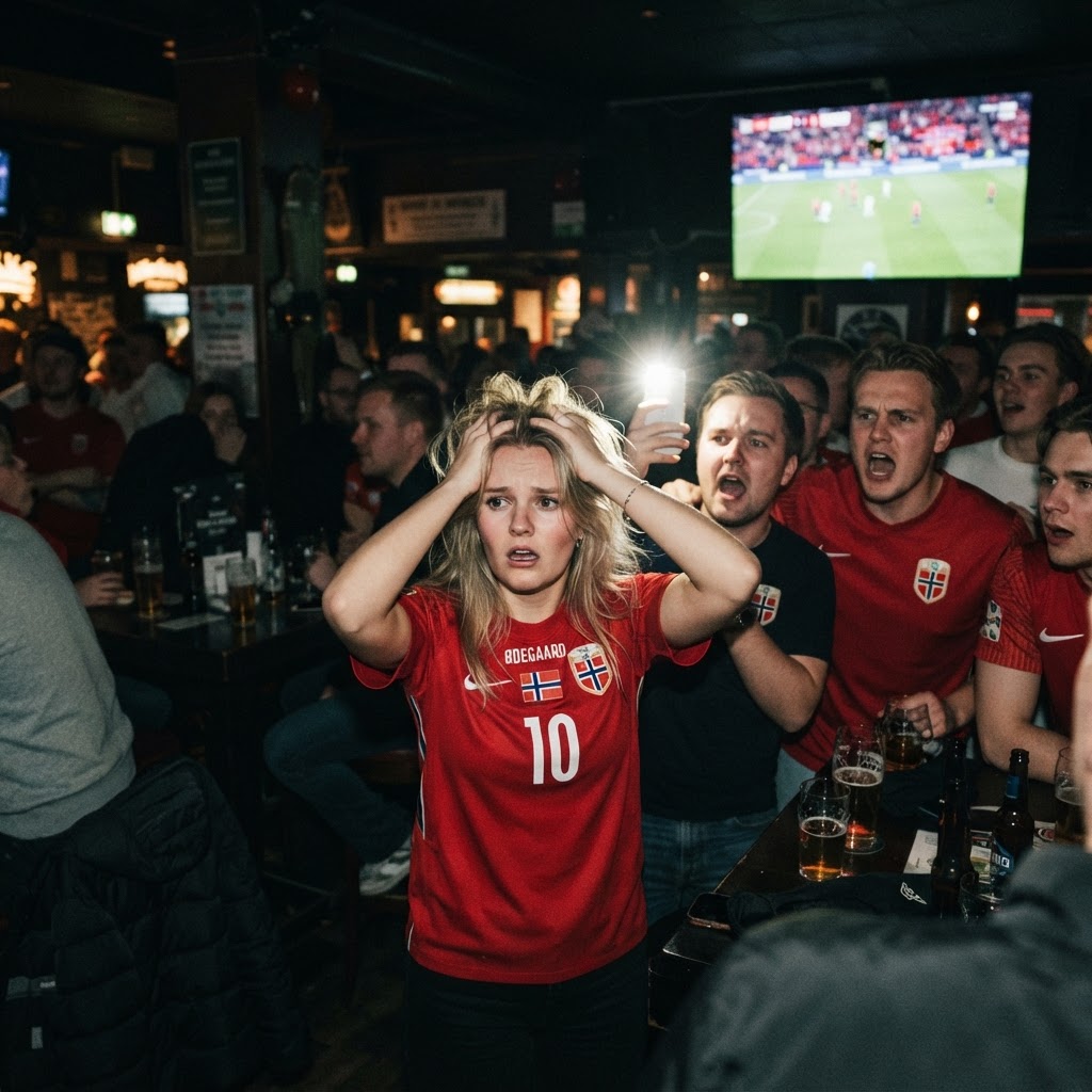 Fans celebrating in a bar