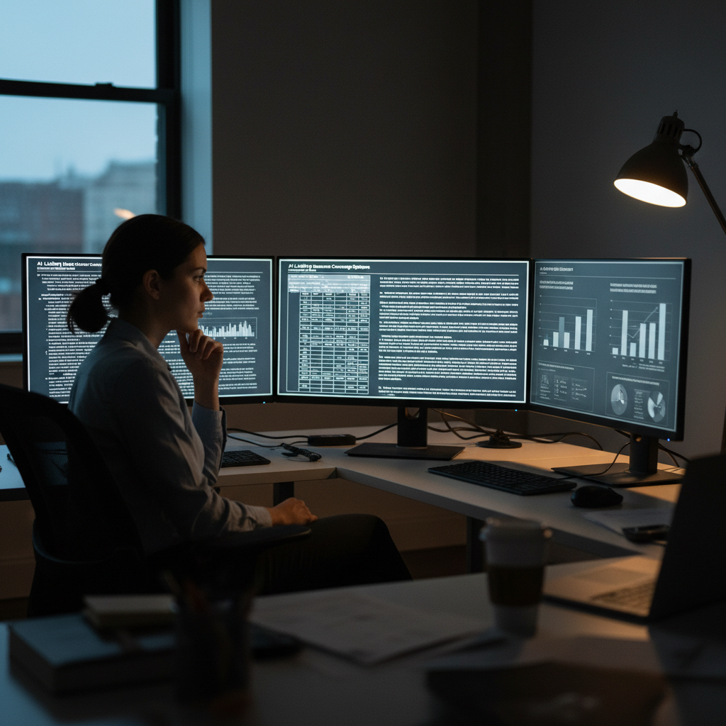 Coverage gaps emerge exactly where brands face the highest regulatory and reputational risk Risk assessment and coverage gaps on multiple monitors